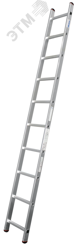 Изображение товара Лестница приставная CORDA 1х10 алюминиевая, легкая и безопасная