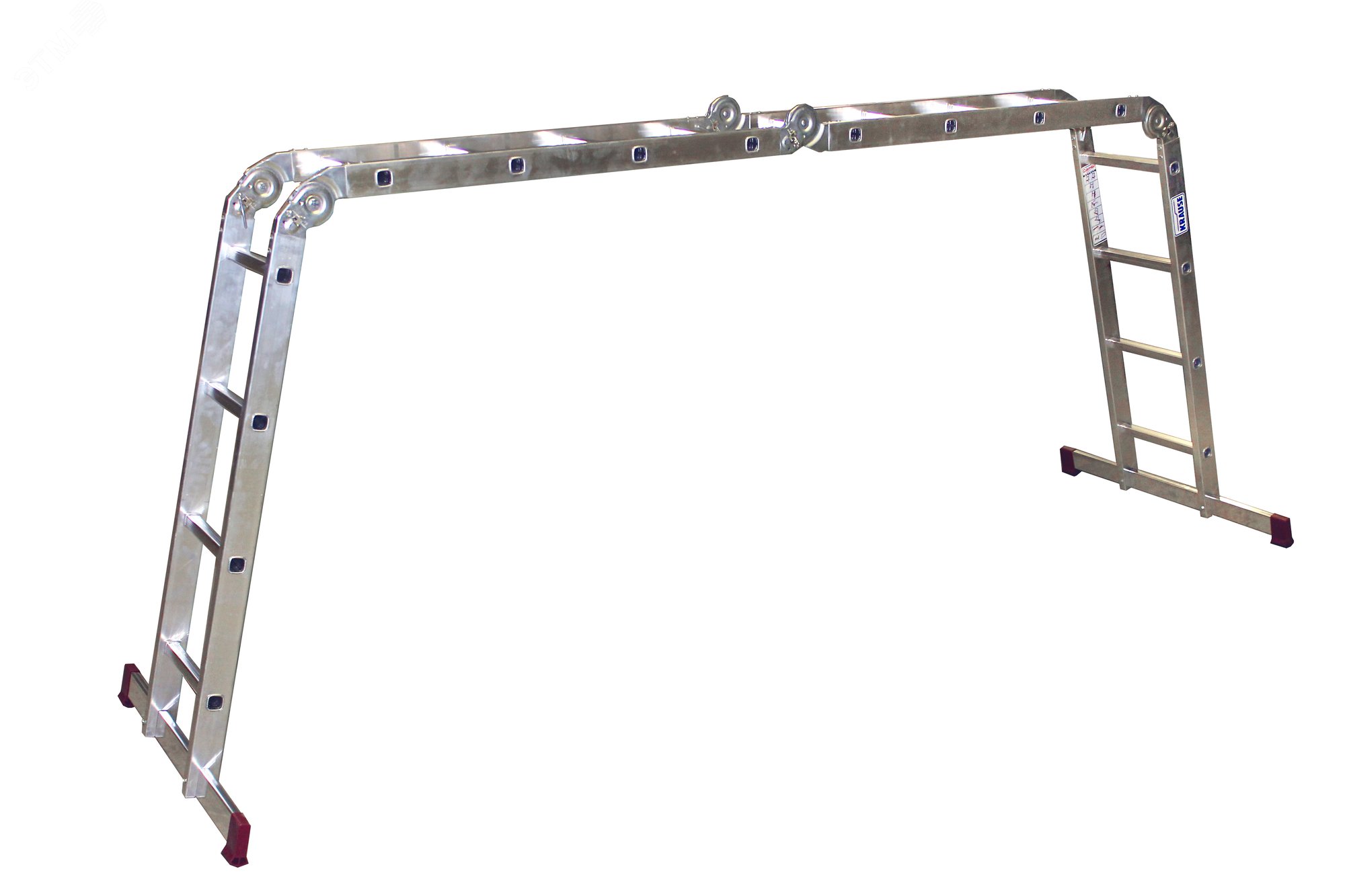 Изображение товара Лестница универсальная алюминиевая шарнирная CORDA 4х4