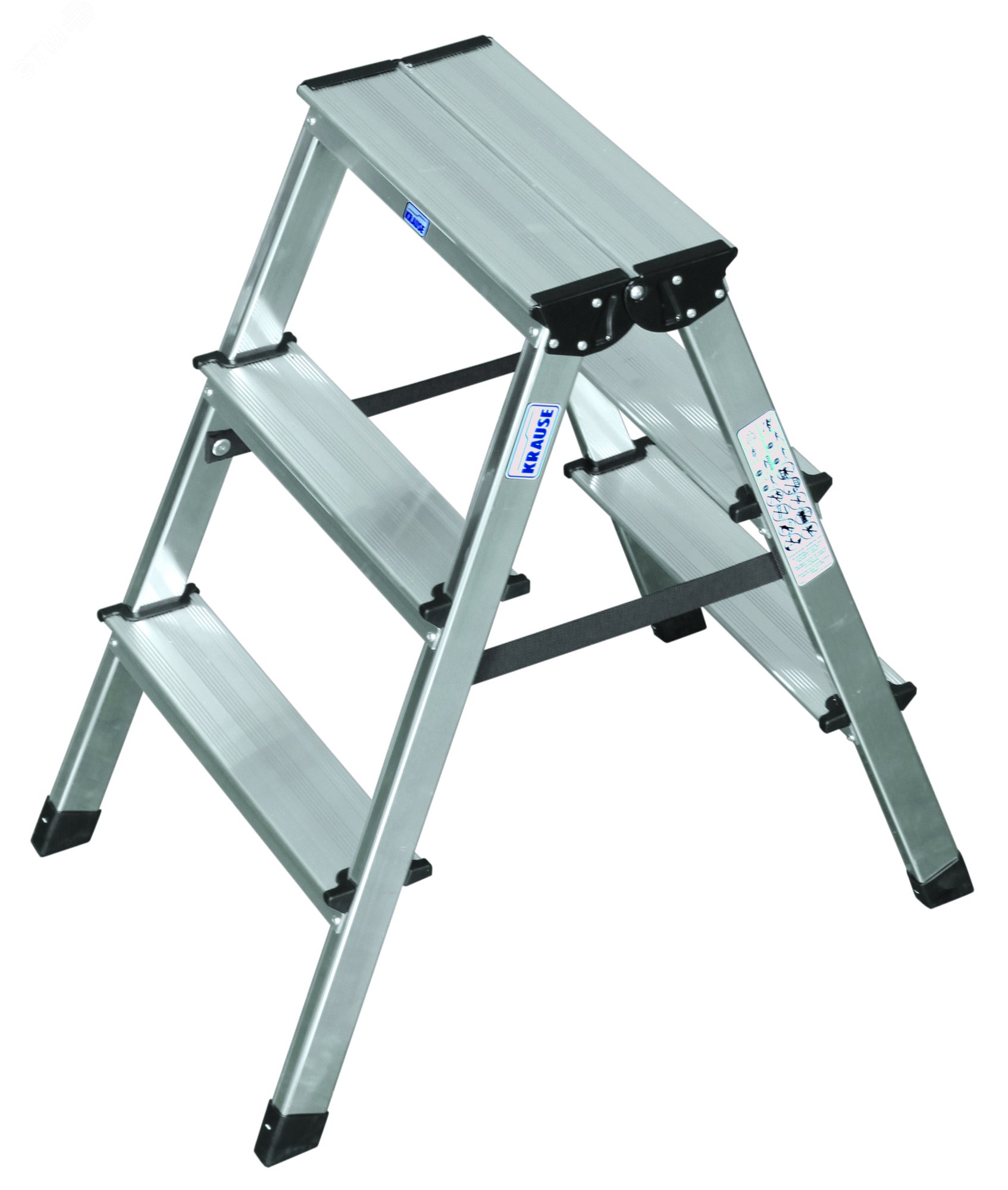 Изображение товара Двухсторонняя алюминиевая стремянка DOPPLO 2х3 ступени Германия