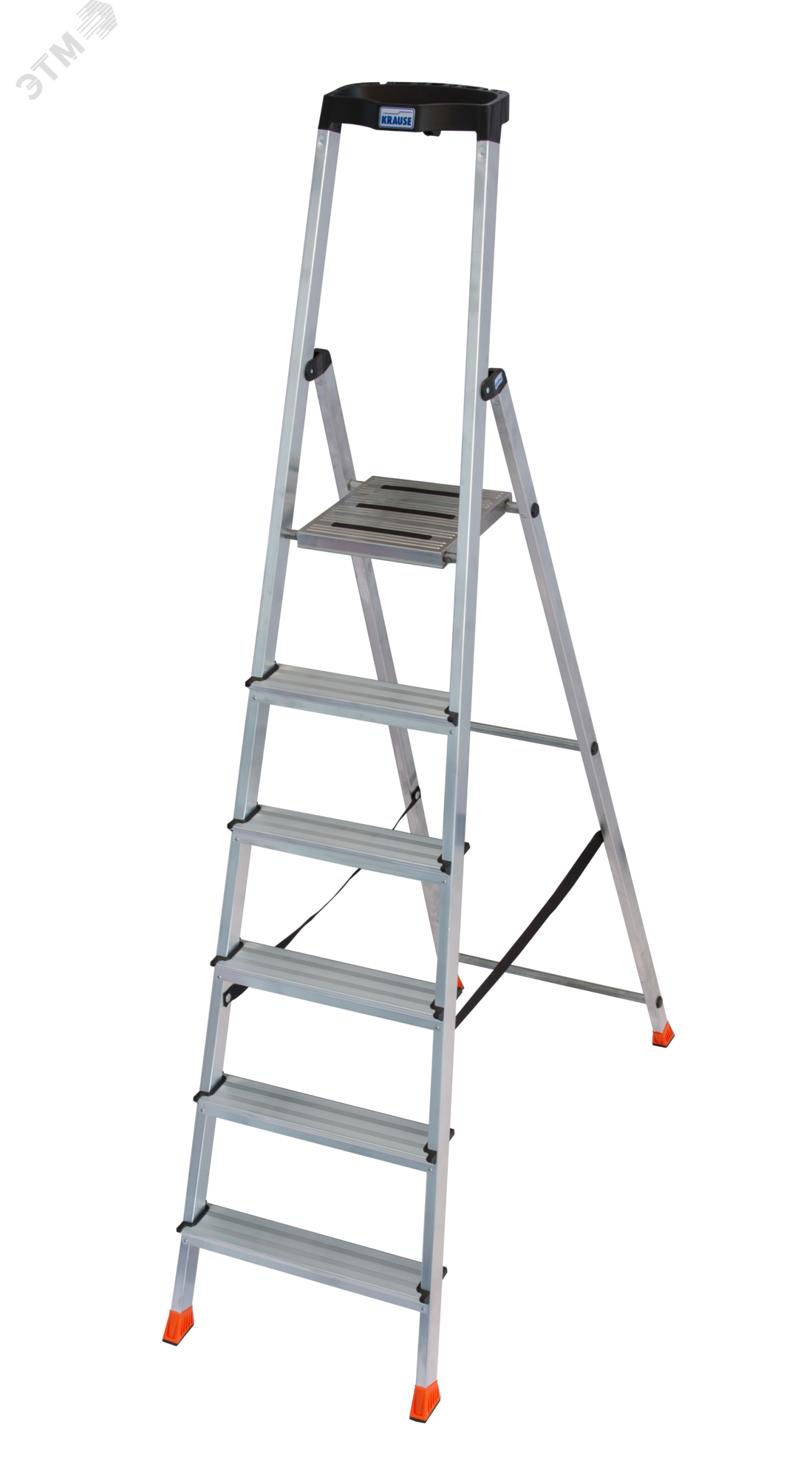 Изображение товара Стремянка складная SAFETY 6 ступеней из алюминия с полочкой Германия