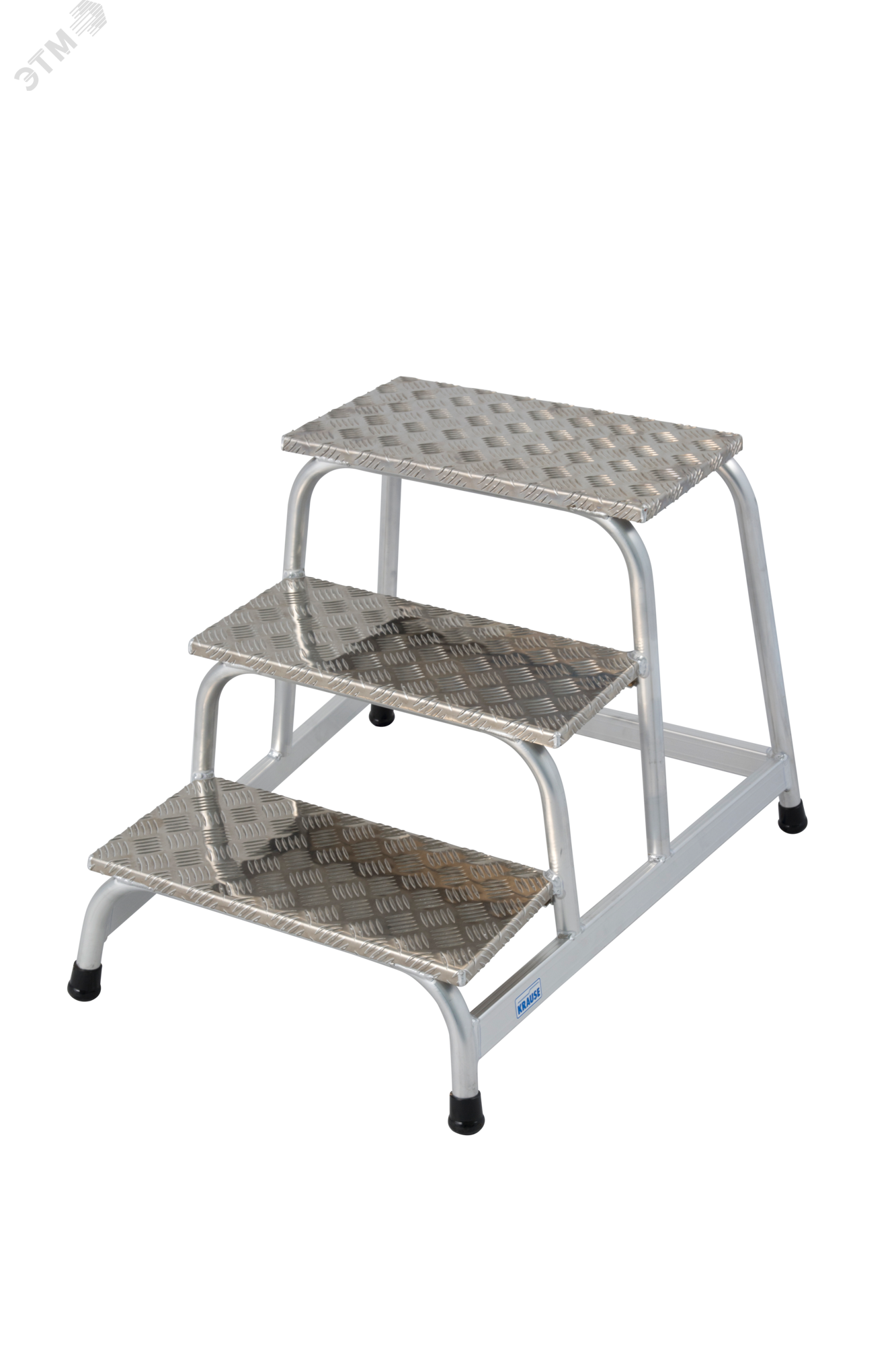 Изображение товара Подставка монтажная 3 ступени алюминиевая стабильно с рифлеными ступенями