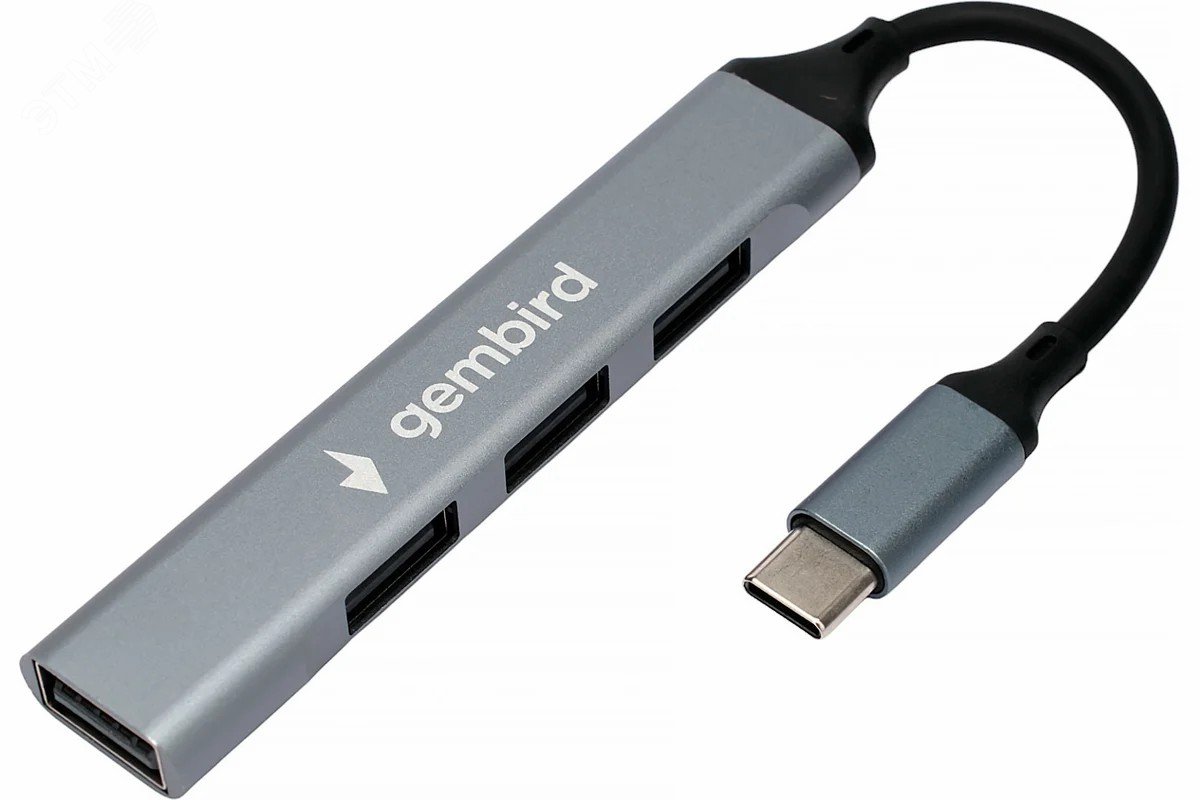 Изображение товара Разветвитель USB2.0, 4xUSB2.0, кабель Type-C 10см, алюминий (шт) Изображение товара Разветвитель USB2.0, 4xUSB2.0, кабель Type-C 10см, алюминий (шт)