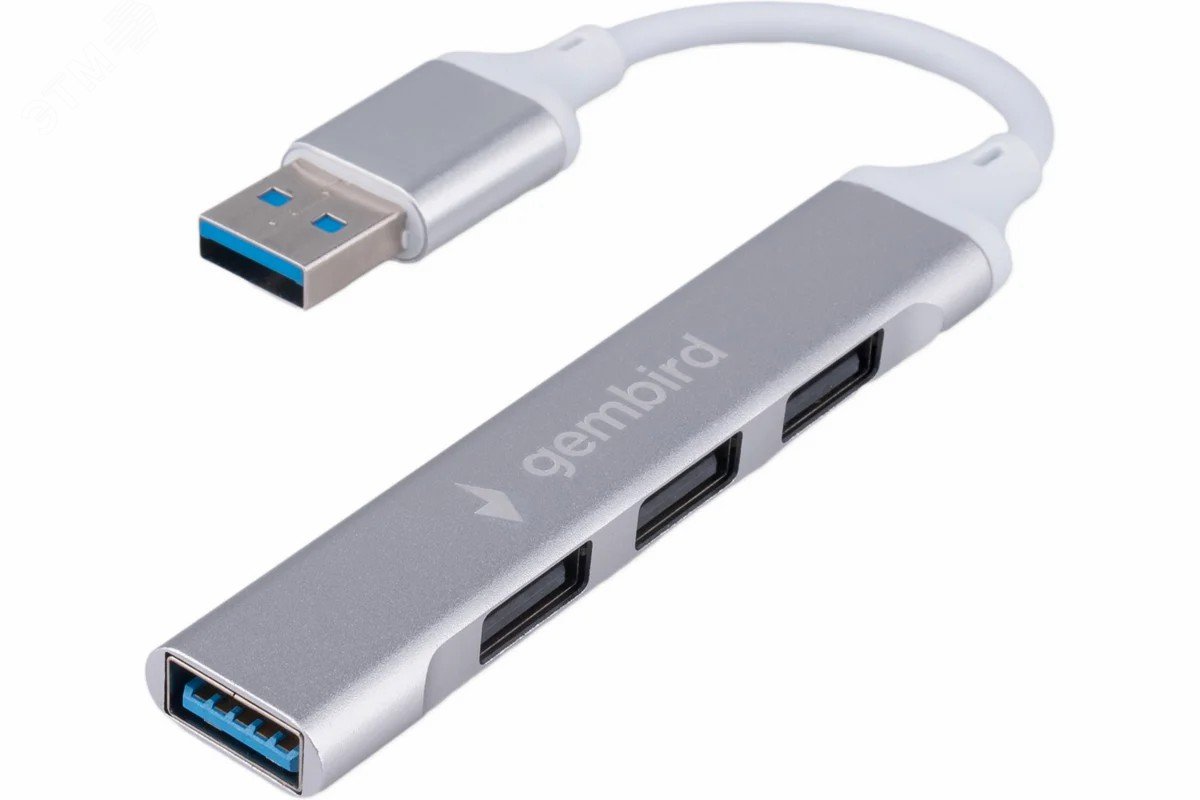 Изображение товара Разветвитель USB3.0/2.0, USB3.0, 3xUSB2.0, кабель USB 10см, серебристый металл (шт) Изображение товара Разветвитель USB3.0/2.0, USB3.0, 3xUSB2.0, кабель USB 10см, серебристый металл (шт)