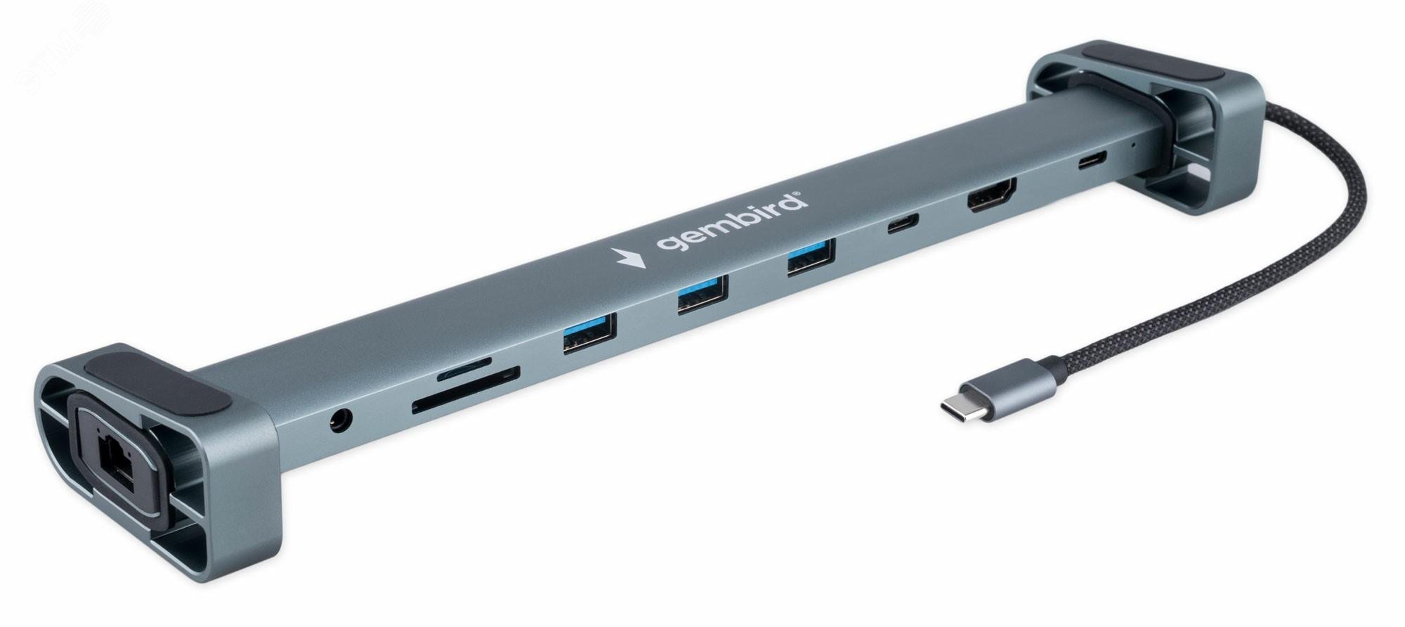 Изображение товара Док-станция Type-C 10в1, 3xUSB3.1, PD87W, Jack3.5, SD/TF, HDMI, RJ45, Type-C, кабель14см (шт) Изображение товара Док-станция Type-C 10в1, 3xUSB3.1, PD87W, Jack3.5, SD/TF, HDMI, RJ45, Type-C, кабель14см (шт)