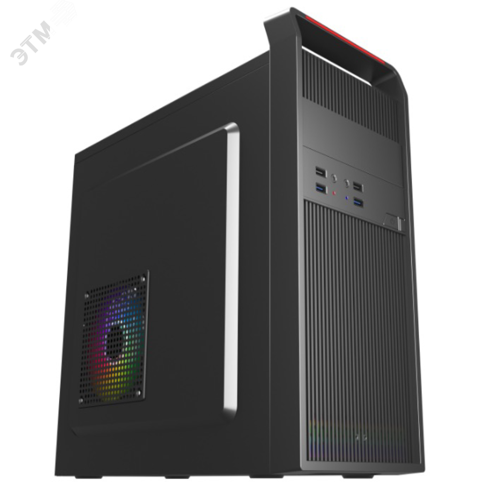 Изображение товара Корпус для ПК ACD Coffre 102N, Mid Tower, mATX, черный, с 80 мм вентилятором, без БП (шт)