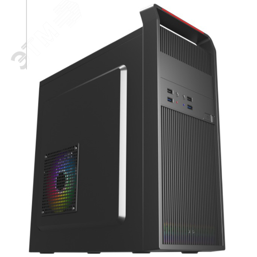 Изображение товара Корпус для ПК ACD Coffre 102N, Mid Tower, mATX, черный, с 80 мм вентилятором, без БП (шт)