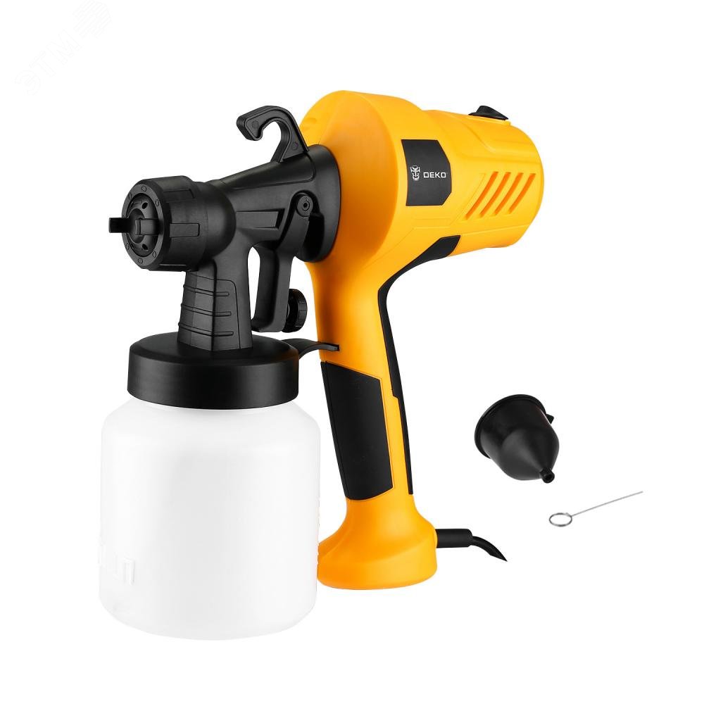 Изображение товара Краскопульт сетевой DEKO DKSG500 мощность 500 Вт объем 800 мл для обработки поверхностей