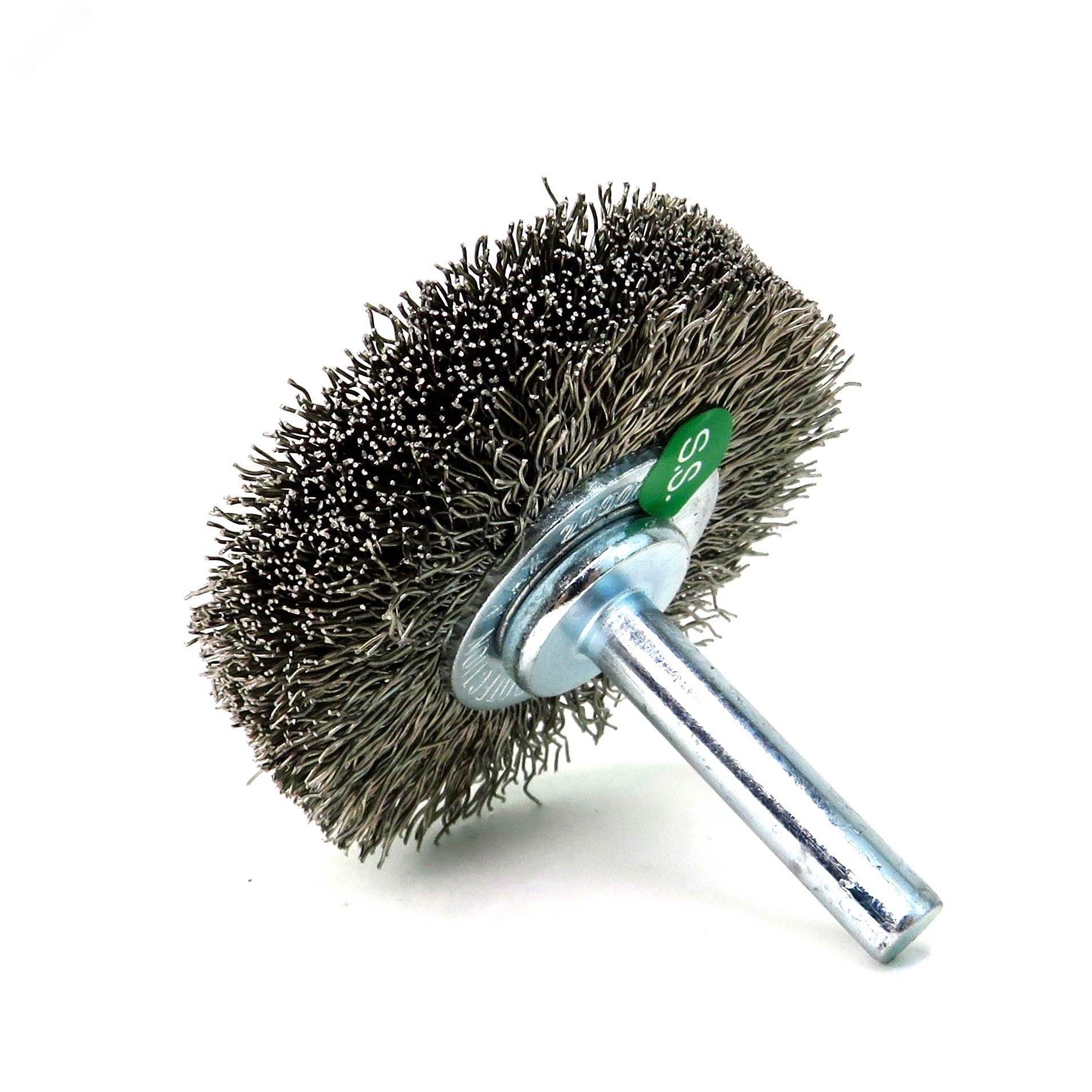 Изображение товара Щетка дисковая D50x17 c хвостовиком d6x30 и ворсом из нержавеющей стали
