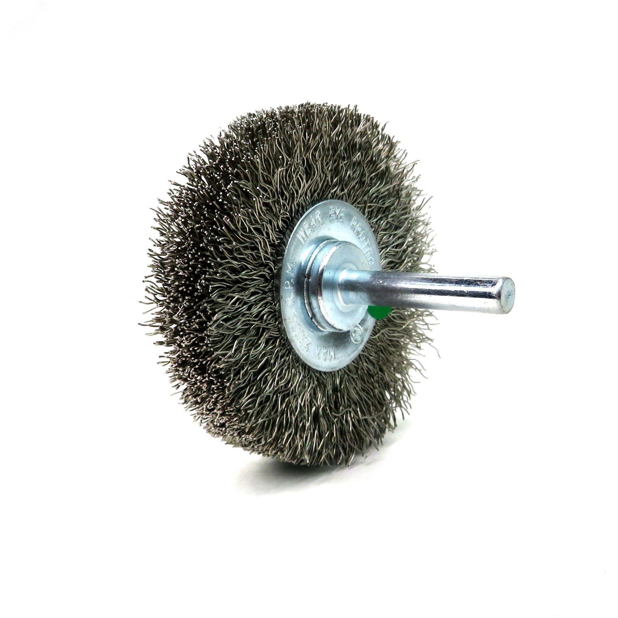 Изображение товара Щетка дисковая Д60x18 c хв-м д6x30, ворс гофр нерж сталь 0,30, до 18000 об/мин (13-183) (шт)