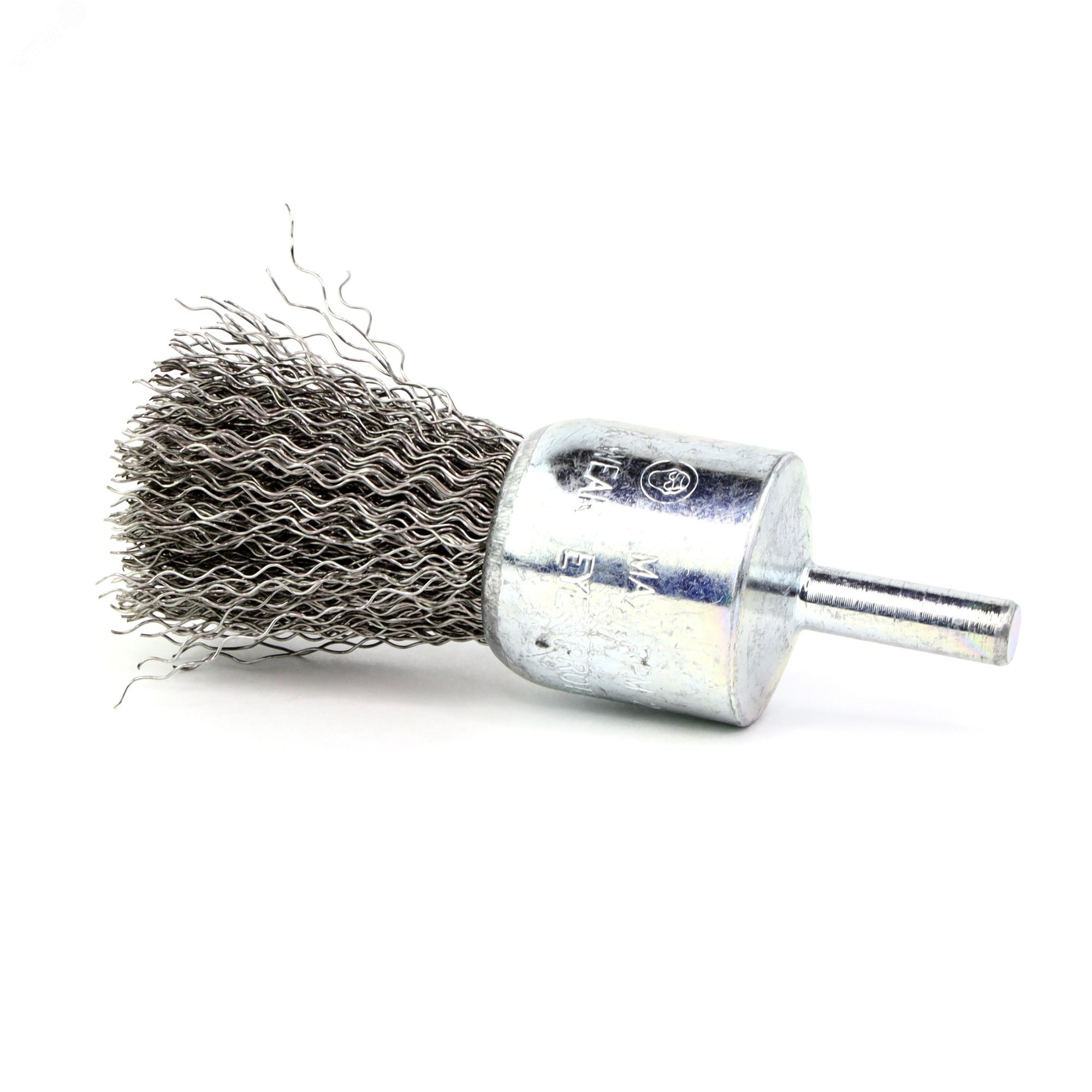 Изображение товара Щетка концевая Д25 c хв-м д6x18, ворс гофр нерж сталь 0,30, до 18000 об/мин (13-044) (шт)