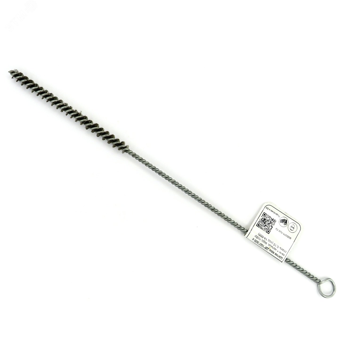 Изображение товара Щетка ерш с хвостовым хвостом и кольцом для очистки труб и поверхностей 8 мм