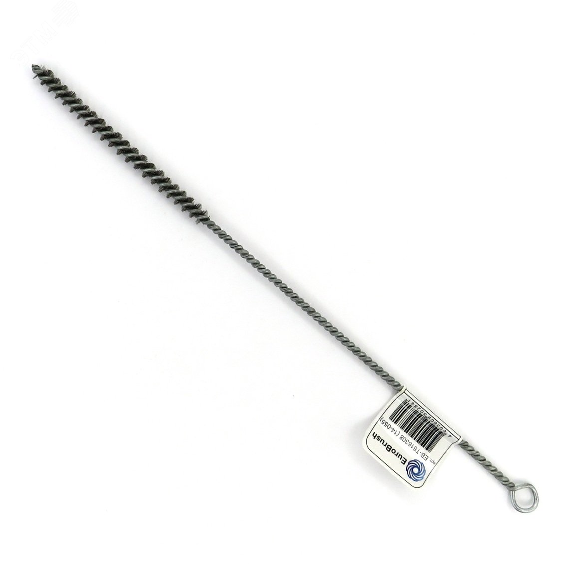 Изображение товара Щетка ерш D8x100x300 с хвостовым хвостом и кольцом нержавеющая сталь