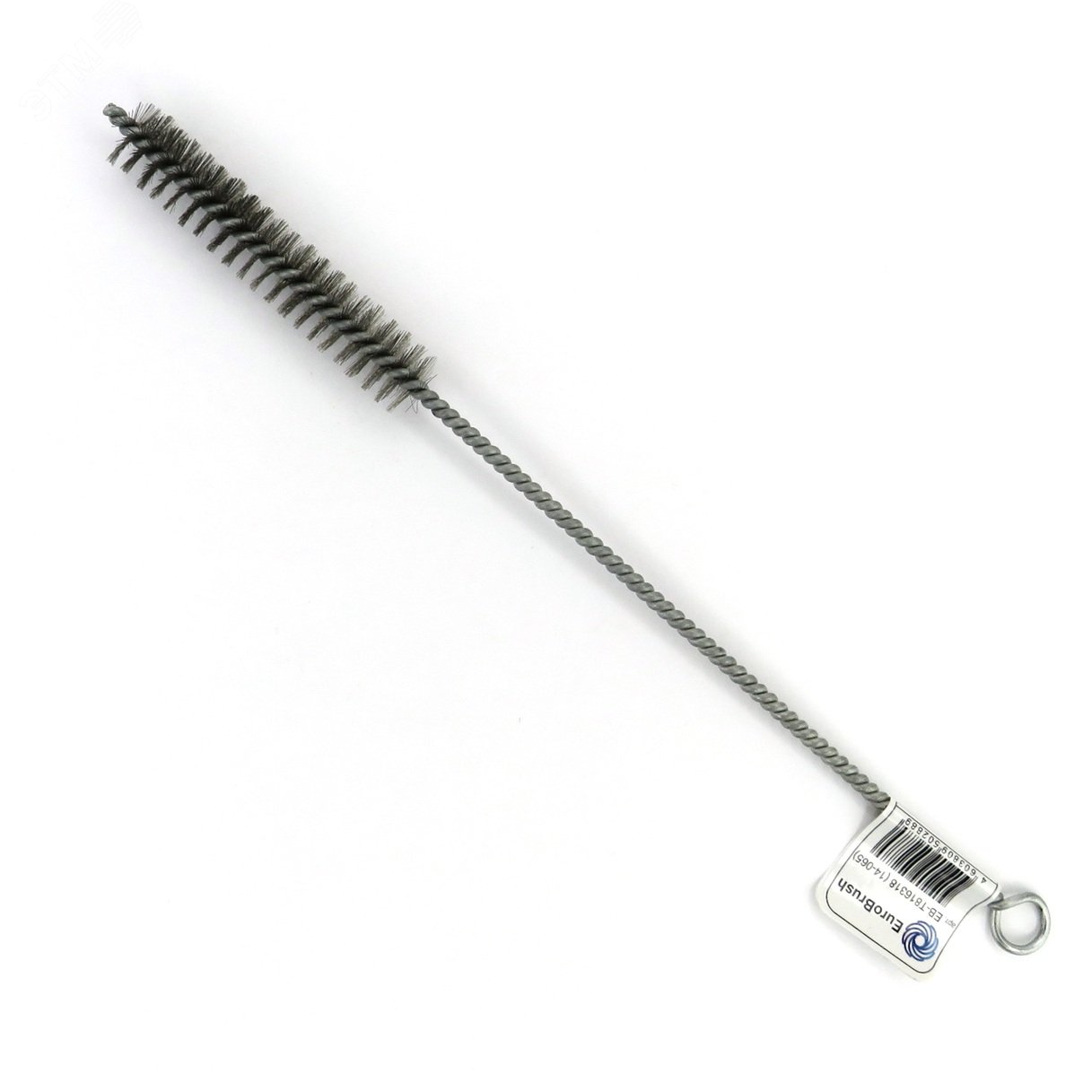 Изображение товара Щетка ерш диаметр 18 мм с ручкой и кольцом для очистки труб и отверстий