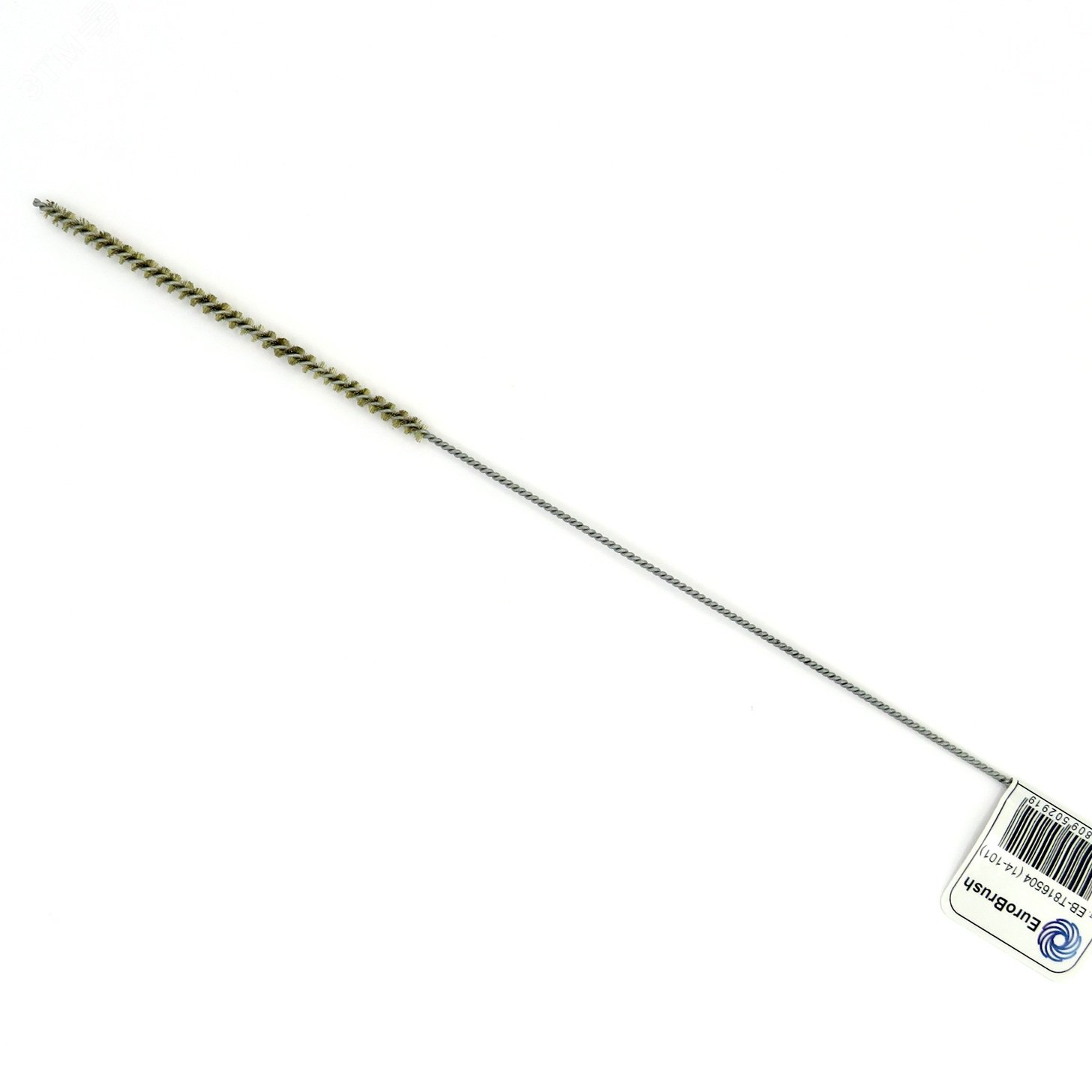 Изображение товара Щетка ерш Д4x100x300 с хвостом и кольцом латунный ворс для очистки труб и поверхностей