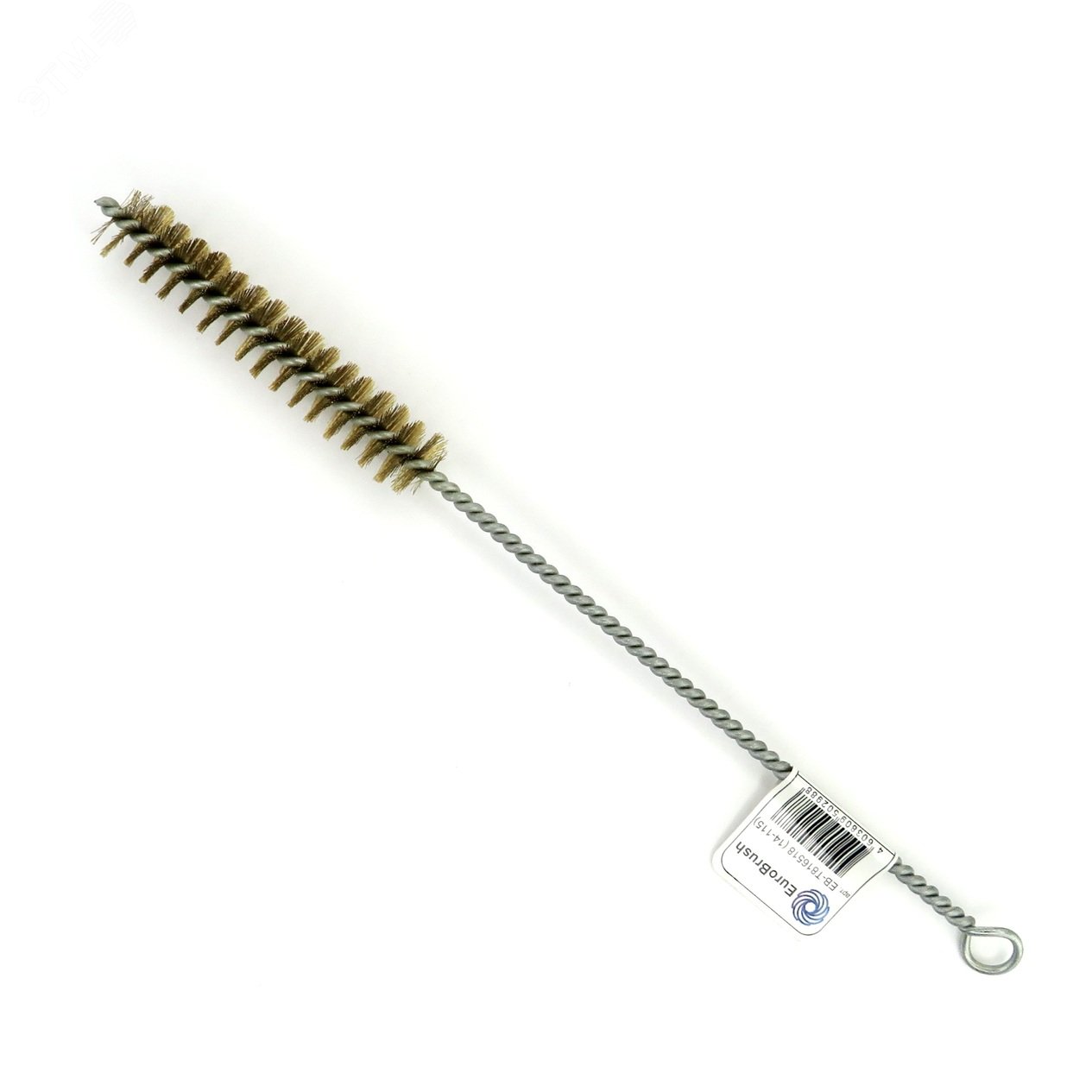 Изображение товара Щетка ерш 18 мм с латунной щетиной и кольцом для очистки труб и поверхностей