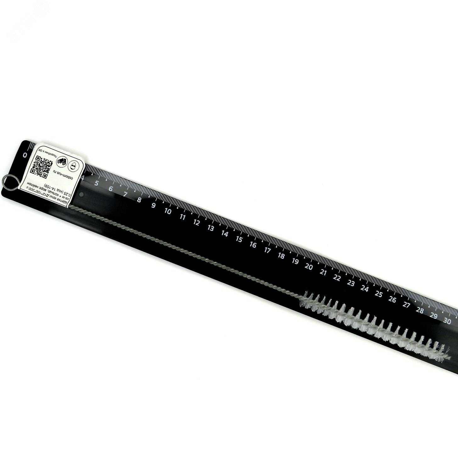 Изображение товара Щетка-ерш Д12x100x300 из нейлона с кольцом для очистки труб и теплообменников