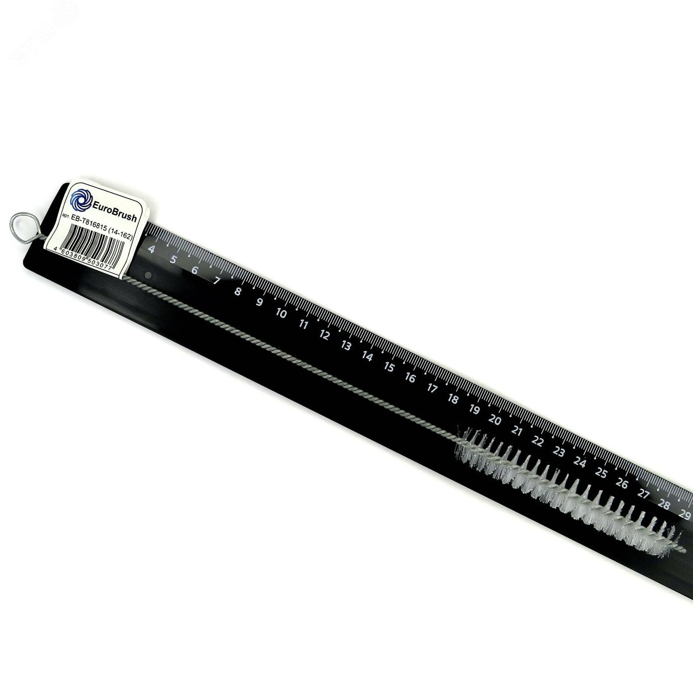 Изображение товара Щетка ерш диаметром 15 мм с ворсом из нейлона и кольцом для очистки труб и поверхностей