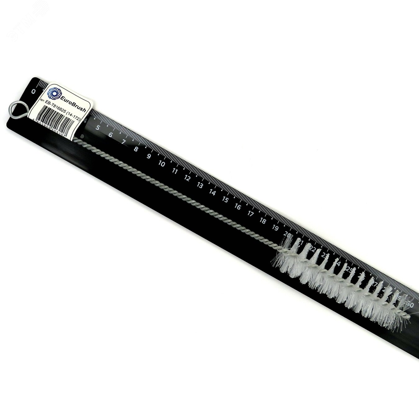 Изображение товара Щетка ерш D25x100x300 с ворсом из нейлона и кольцом для очистки труб