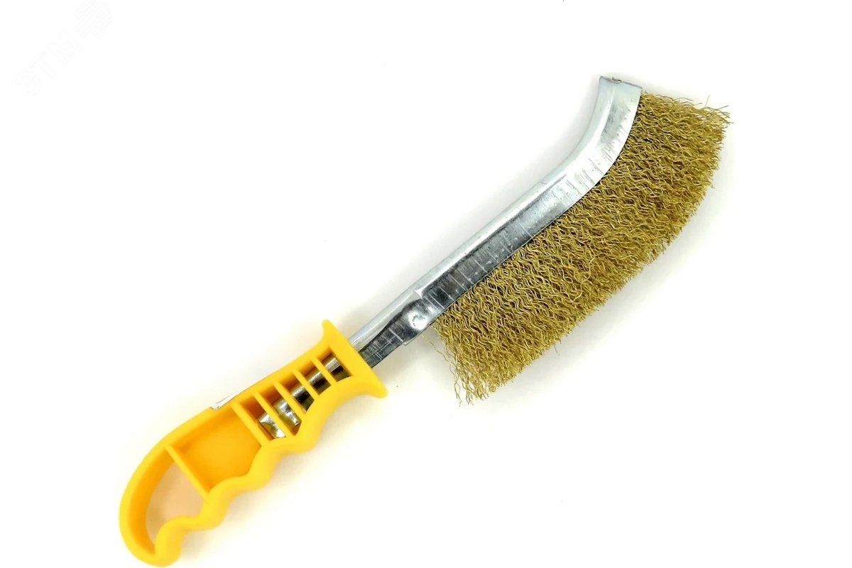 Изображение товара Универсальная ручная щетка 230x130 с латунным ворсом для обработки металлов