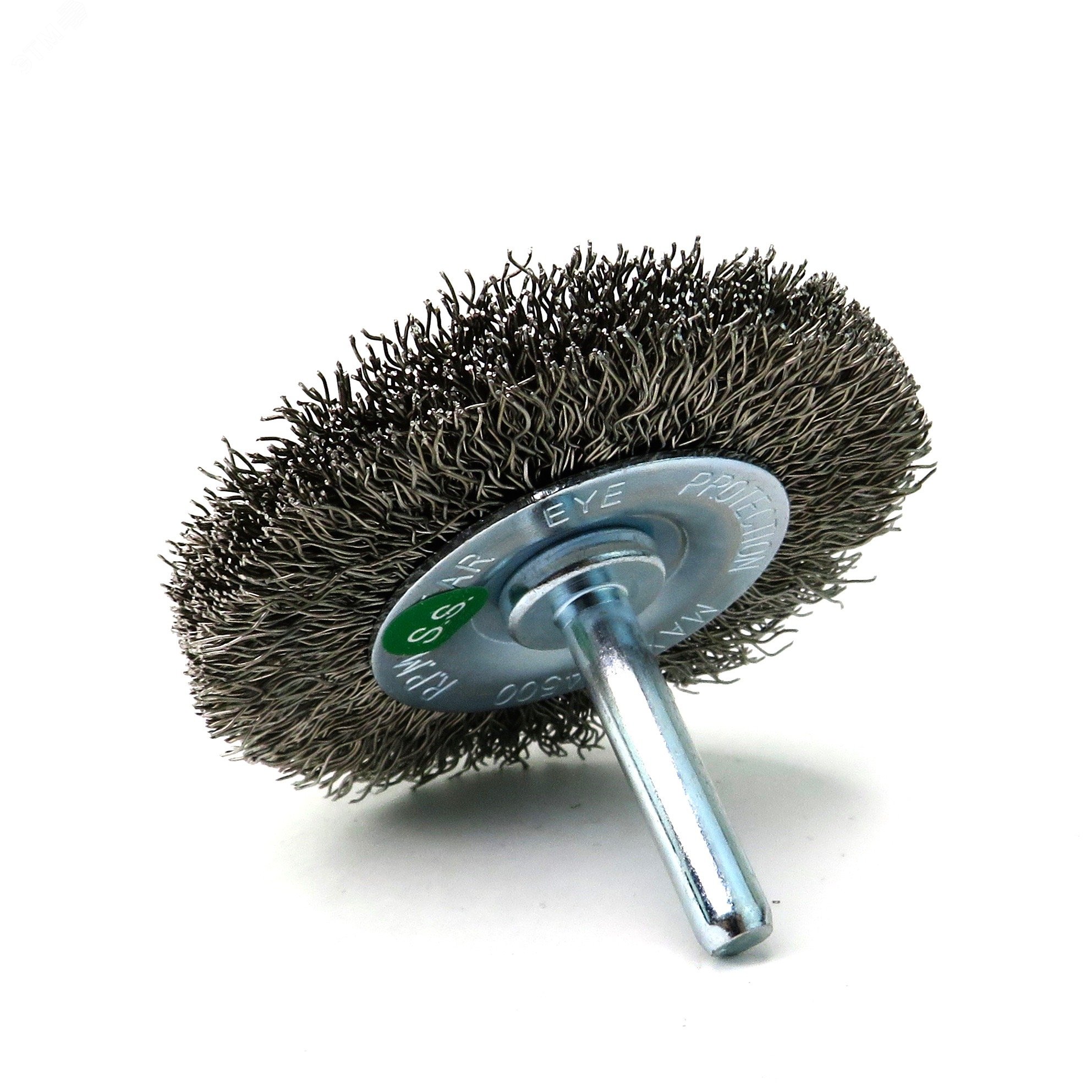 Изображение товара Щетка дисковая Д63x10 с хвостовиком д6мм для нержавеющей стали высокой скорости