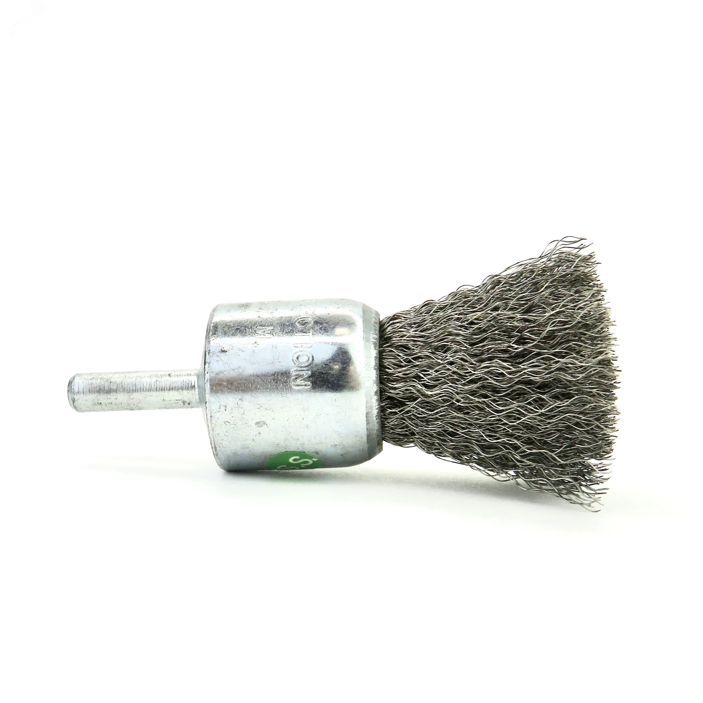Изображение товара Щетка концевая Д25 c хв-м д6, ворс гофр нерж сталь 0,20, до 18000 об/мин (код 13-086) (шт)