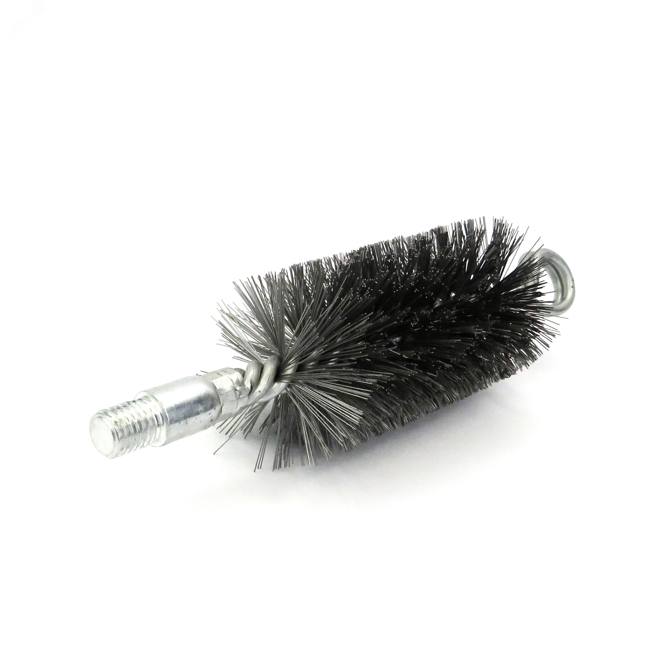 Изображение товара Щетка ерш Д50 двойная спираль с кольцом, сталь, M12, 200 мм, кордщетка