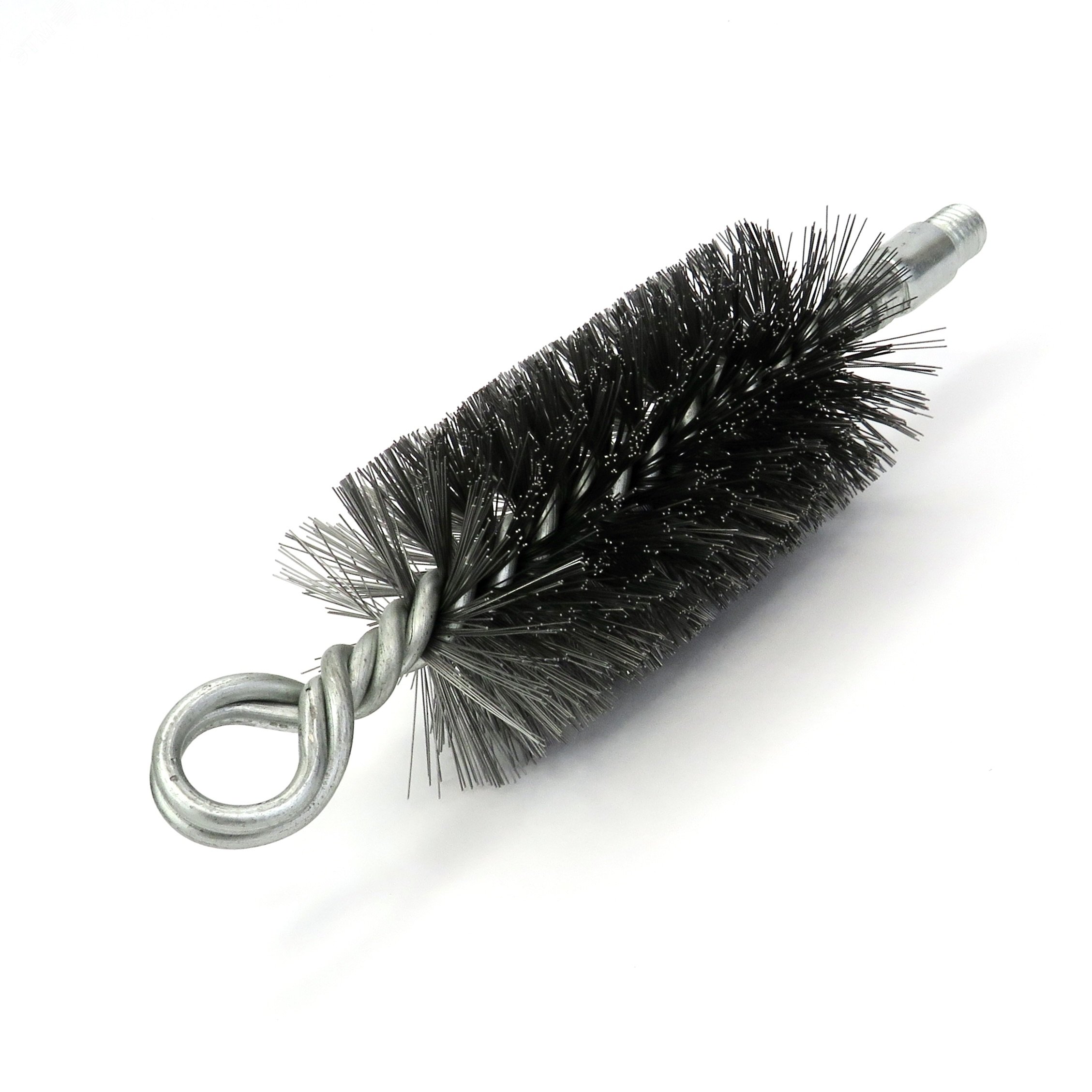 Изображение товара Щетка ерш Д53 двойная спираль с кольцом, ворс сталь 0,30, М12