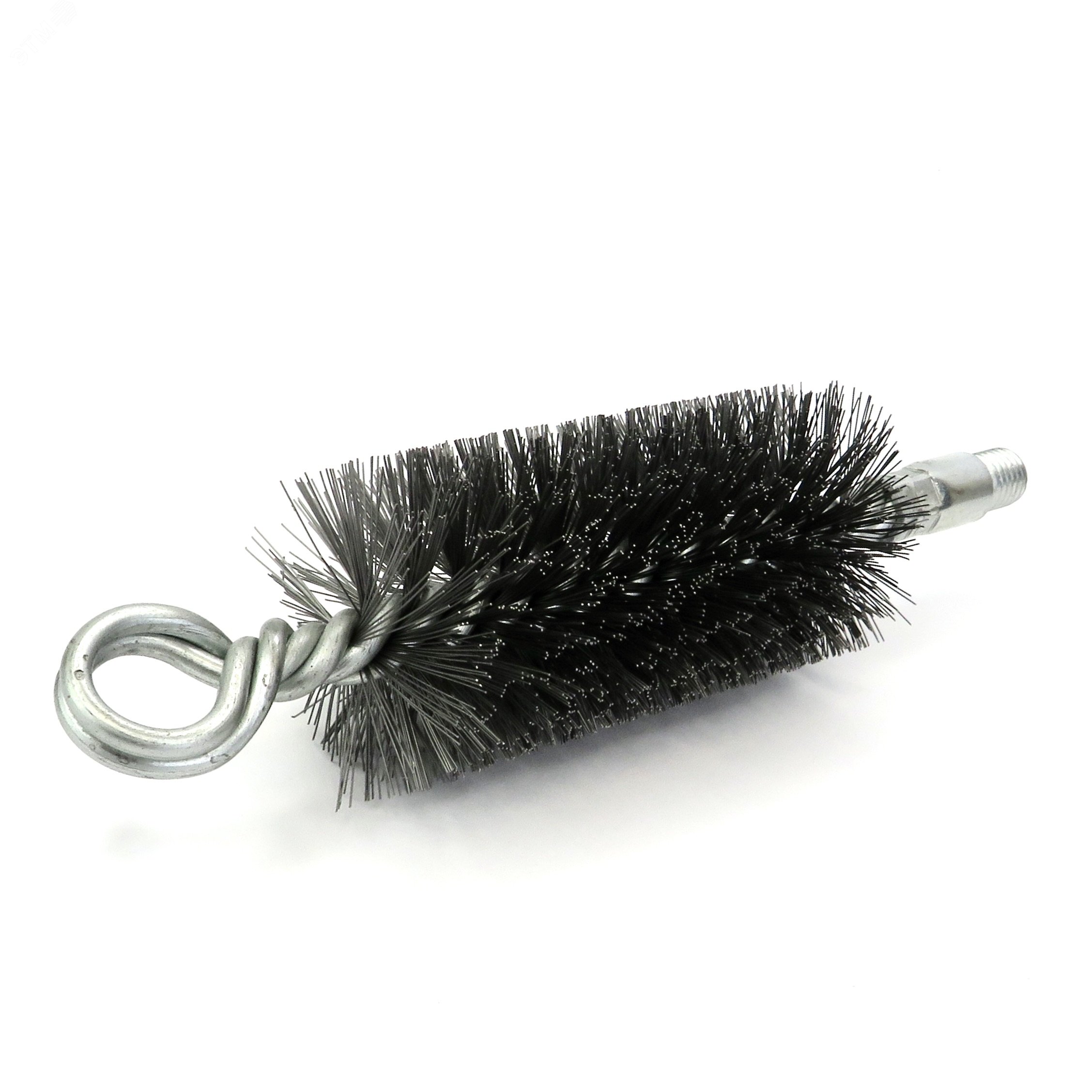 Изображение товара Щетка ерш Д48 двойная спираль из стали с посадкой М12 для очистки труб и котлов