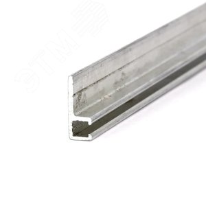 Изображение товара Профиль F-образный 2500х17,5х6,5 мм (база 4,0) материал алюминий анодированный применяется как крепеж для промышленной щетки полосовой линейной уплотнительной для откатных ворот дверей (шт)