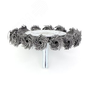Изображение товара Щетка дисковая жгутовая Д75x13 c хв-м д6x30, ворс сталь 0,50, до 4500 об/мин (13-024) (шт)