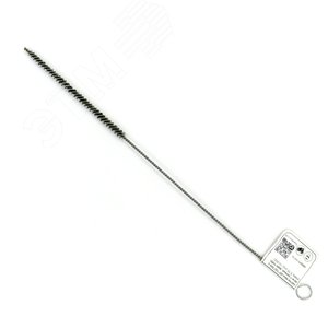 Изображение товара Щетка ерш Д5x100x300 с хв-м + кольцо, ворс гофр сталь 0,10 очистка котлов теплообменников дымоходов труб отверстий(14-002) (шт)