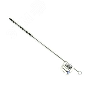 Изображение товара Щетка ерш Д6x100x300 с хв-м + кольцо, ворс гофр нерж сталь 0,08 очистка отверстий из сплавов цветных металлов, латуни, меди, прочистки трубок, шлангов, котлов, теплообменников (14-053) (шт)