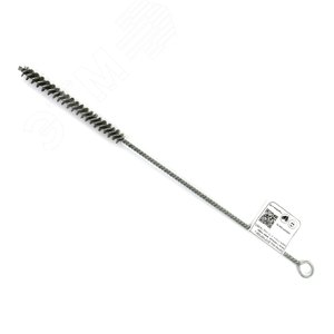 Изображение товара Щетка ерш Д10x100x300 с хв-м + кольцо, ворс гофр нерж сталь 0,15 очистка отверстий из сплавов цветных металлов, латуни, меди, прочистки трубок, шлангов, котлов, теплообменников (14-057) (шт)