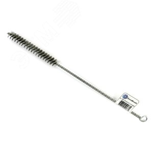 Изображение товара Щетка ерш Д15x100x300 с хв-м + кольцо, ворс гофр нерж сталь 0,15 очистка отверстий из сплавов цветных металлов, латуни, меди, прочистки трубок, шлангов, котлов, теплообменников (14-062) (шт)