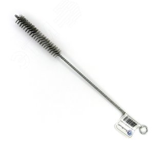 Изображение товара Щетка ерш Д18x100x300 с хв-м + кольцо, ворс гофр нерж сталь 0,15 очистка отверстий из сплавов цветных металлов, латуни, меди, прочистки трубок, шлангов, котлов, теплообменников (14-065) (шт)