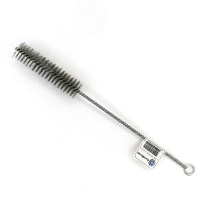 Изображение товара Щетка ерш Д25x100x300 с хв-м + кольцо, ворс гофр нерж сталь 0,20 очистка отверстий из сплавов цветных металлов, латуни, меди, прочистки трубок, шлангов, котлов, теплообменников (14-072) (шт)