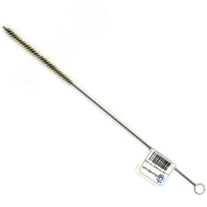 Изображение товара Щетка ерш Д6x100x300 с хв-м + кольцо, ворс гофр латунь 0,12 очистка отверстий из сплавов цветных металлов, латуни, меди, прочистки трубок, шлангов, котлов, теплообменников (14-103) (шт)