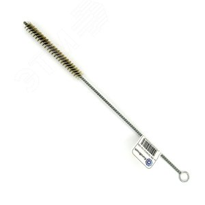 Изображение товара Щетка ерш Д12x100x300 с хв-м + кольцо, ворс гофр латунь 0,15очистка отверстий из сплавов цветных металлов, латуни, меди, прочистки трубок, шлангов, котлов, теплообменников (14-109) (шт)