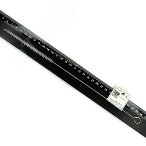 Изображение товара Щетка ерш Д6x100x300 с хв-м + кольцо, ворс нейлон 0,15 очистка котлов теплообменников дымоходов труб отверстий (14-153) (шт)