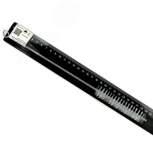 Изображение товара Щетка ерш Д20x100x300 с хв-м + кольцо, ворс нейлон 0,25 очистка котлов теплообменников дымоходов труб отверстий (14-167) (шт)