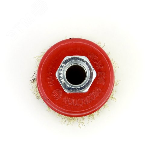 Изображение товара Щетка чашечная Д65 для УШМ (болгарка) ворс гофр латунированная сталь 0,30 чашка волнистая, кордщетка по металлу для обработки стали, камня, дерева (код 13-050) (шт)