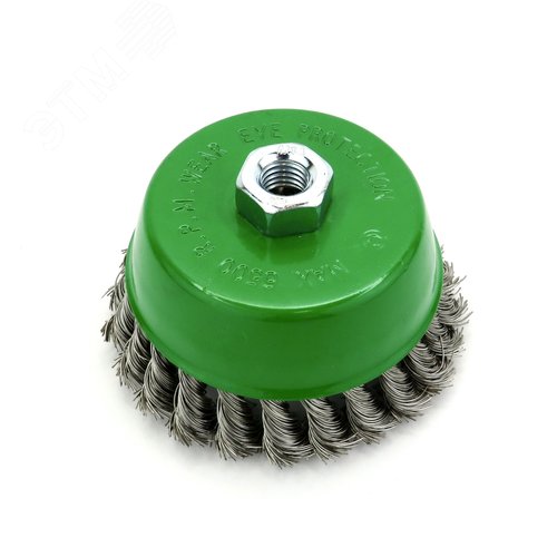Изображение товара Щетка чашечная Д125 для УШМ (болгарка) ворс нерж сталь 0,50 чашка жгутовая корщетка по металлу для обработки цветных сплавов и нержавеющей стали (13-082) (шт)