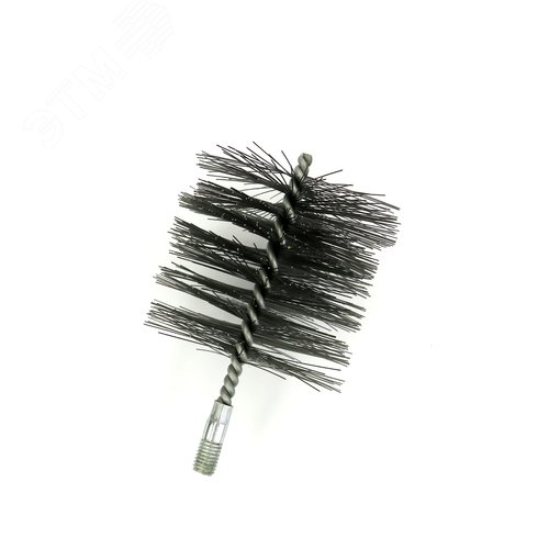 Изображение товара Щетка ерш Д95, ворс сталь 0,50, посадка М12 резьба (14-595) кордщетка ершик, очистка технологических отверстий, котлов, чистка теплообменников прочистка дымоходов, труб (шт)