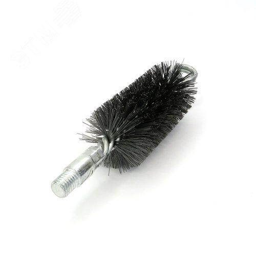 Изображение товара Щетка ерш Д45 двойная спираль с кольцом, ворс сталь 0,30, посадка М12 резьба (14-345) кордщетка ершик, очистка технологических отверстий, котлов, чистка теплообменников прочистка дымоходов, труб (шт)