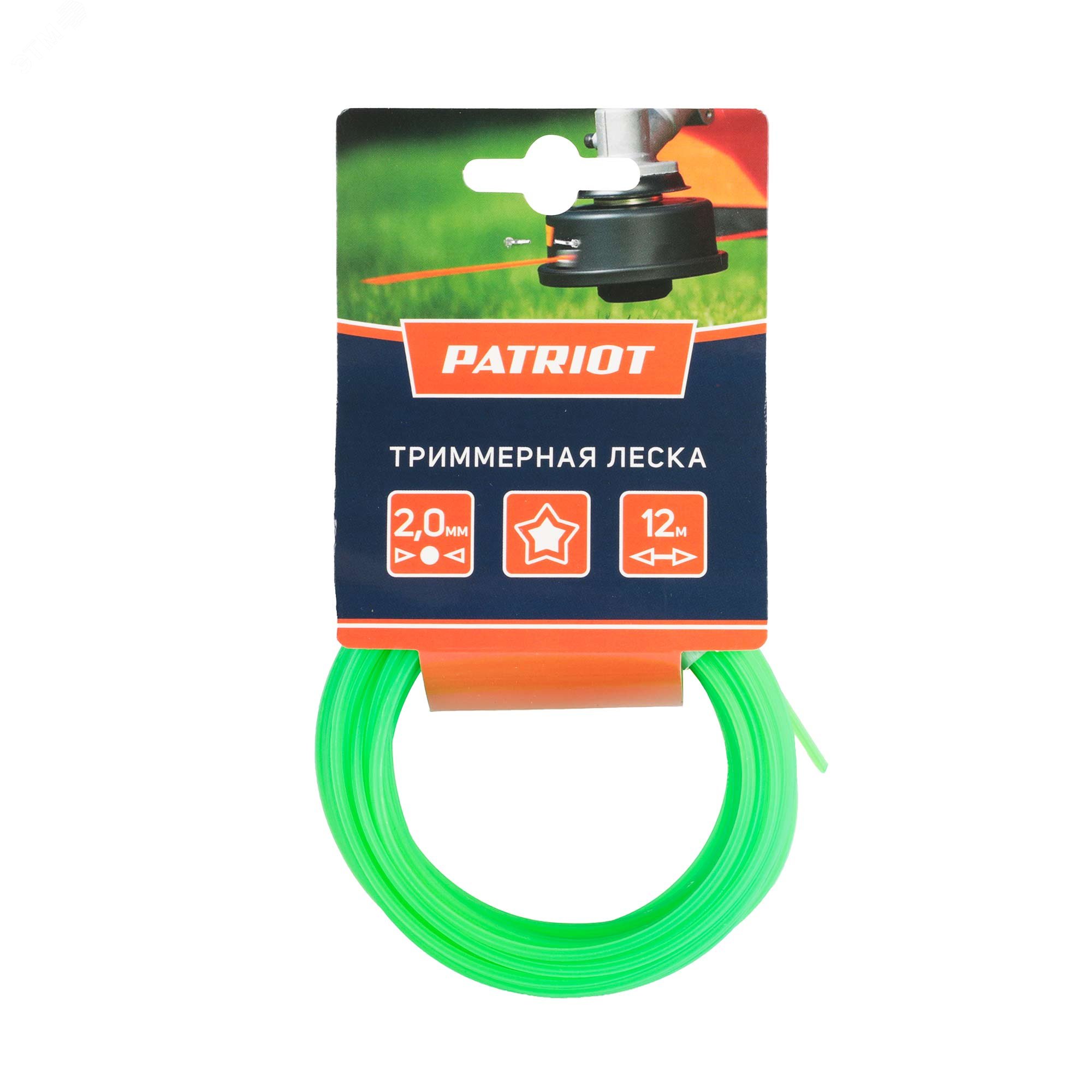 Изображение товара Леска Patriot D 2,0 мм L 12 м звезда зеленая