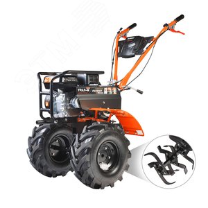 Изображение товара Мотоблок бензиновый УРАЛ M (колеса EXTREME) Россия (шт)