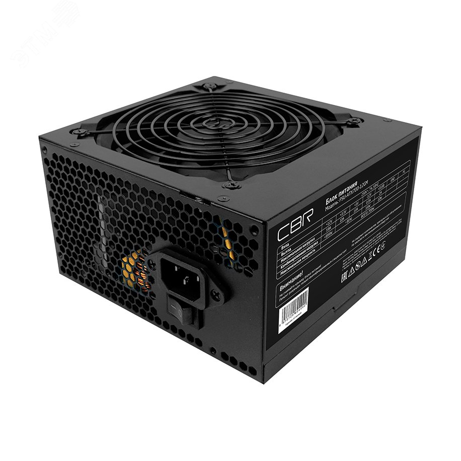 Изображение товара Блок питания 700W, ATX, 80+ Bronze, fan 12 см, 20+4pin, 1x(4+4)pin, 2x(6+2)pin, 6xSATA, 4xIDE, DC-DC, APFC, 0.6mm, кабель питания 1.5м, черный, BOX (шт)