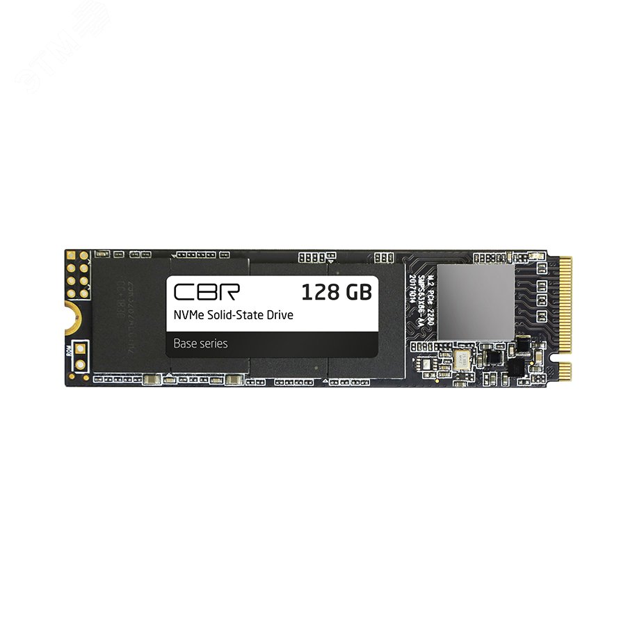 Изображение товара Накопитель SSD M.2 2280 128 ГБ Base, PCIe 3.0 x4, NVMe, 3D TLC NAND, 1700/1400 Мб/с (шт)