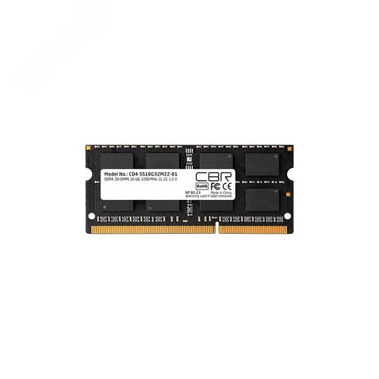 Оперативная память DDR4 SODIMM 16GB, 3200MHz, CL22, 1.2V CD4-SS16G32M22-01 CBR - превью