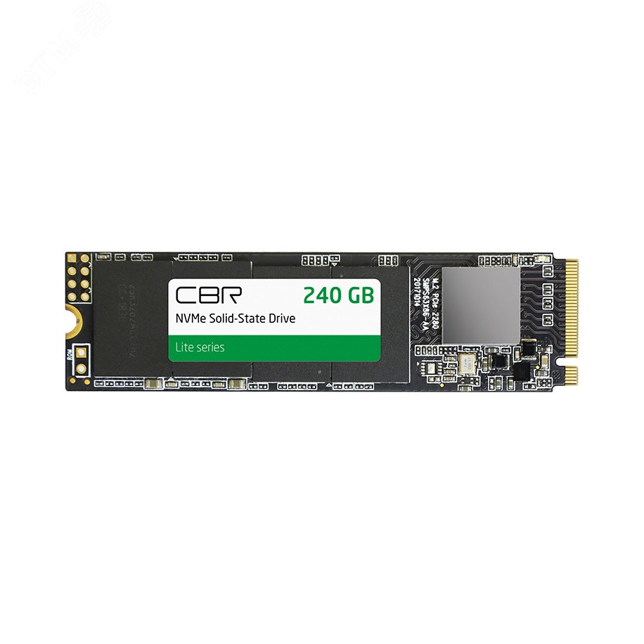 Накопитель SSD М.2 2280 240 Гб, NVMe 1.3, SM2263XT, 3D TLC NAND, 2000/1300 Мб/сек, серия Lite SSD-240GB-M.2-LT22 CBR - превью